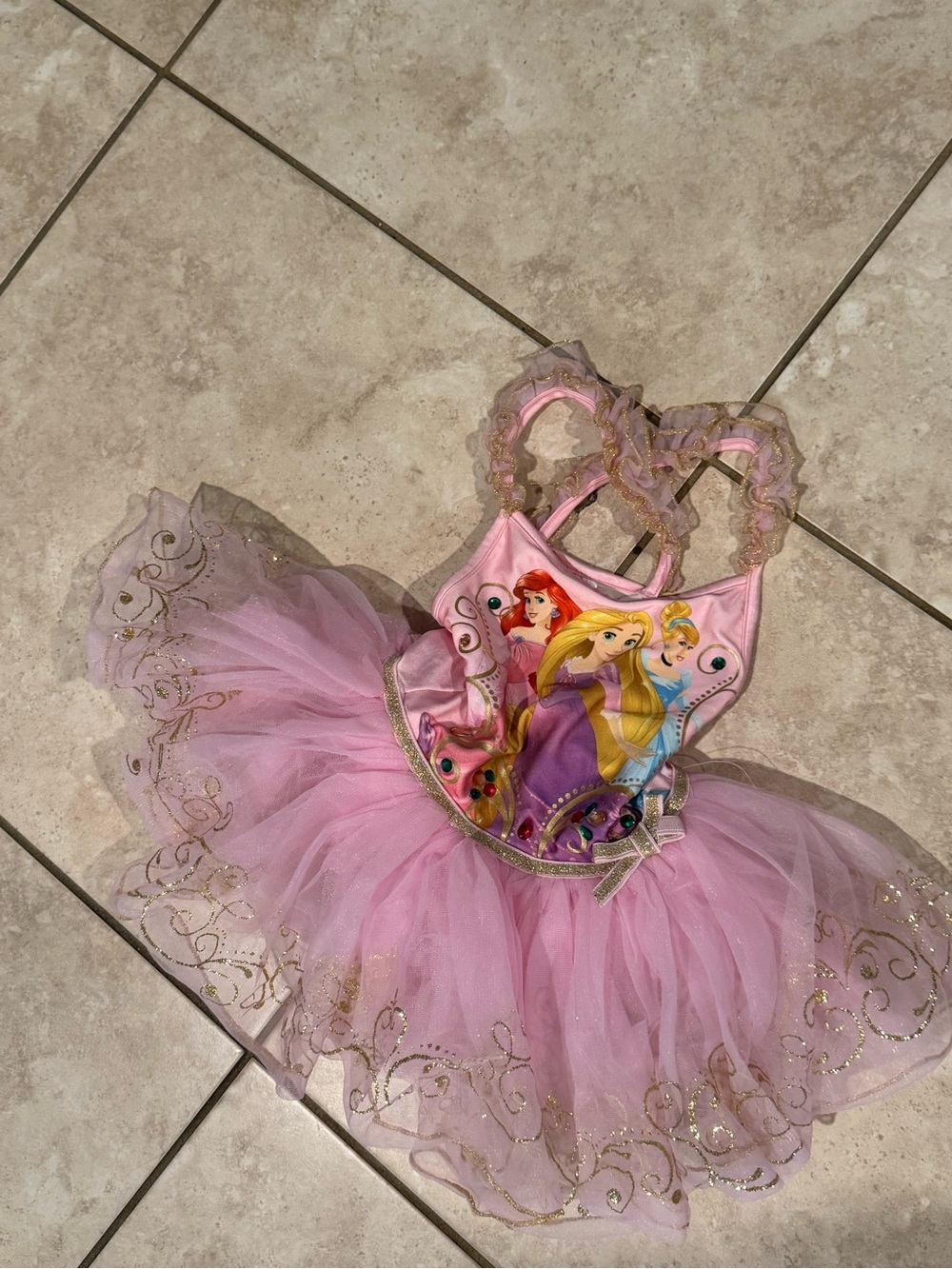 Disney Girls Pink Laced Sleep Bra